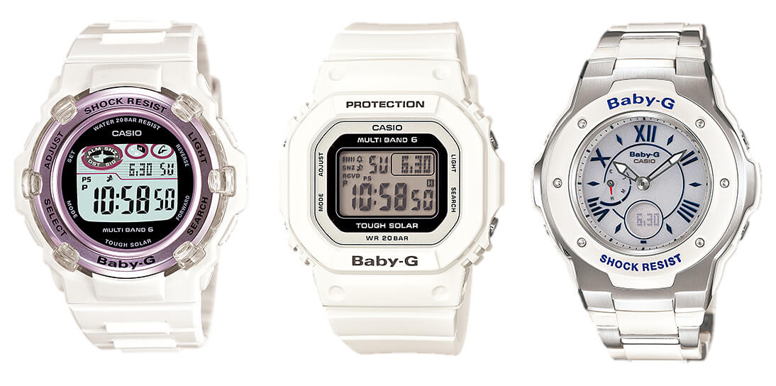 Tough Solar Baby-G Watches with Multi 