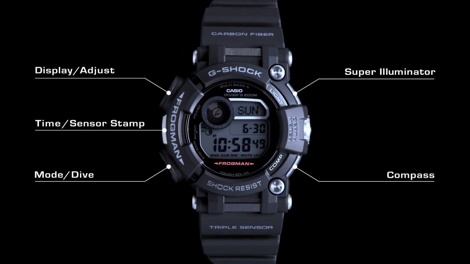 G-Shock Frogman GWF-D1000 with Depth 