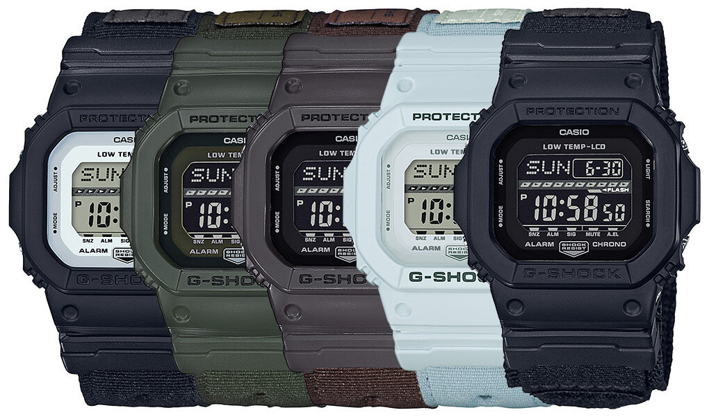 G-Shock G-LIDE GLS-5600CL/WCL with Cloth Band - G-Central G-Shock 
