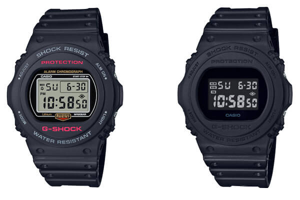 G-Shock DW-5700 Revival with DW-5750E-1 and DW-5750E-1B - G 