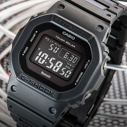 G-Shock GW-B5600: Tough Solar, Bluetooth, Multi-Band 6 Resin Squares with  Resin and Composite Bands