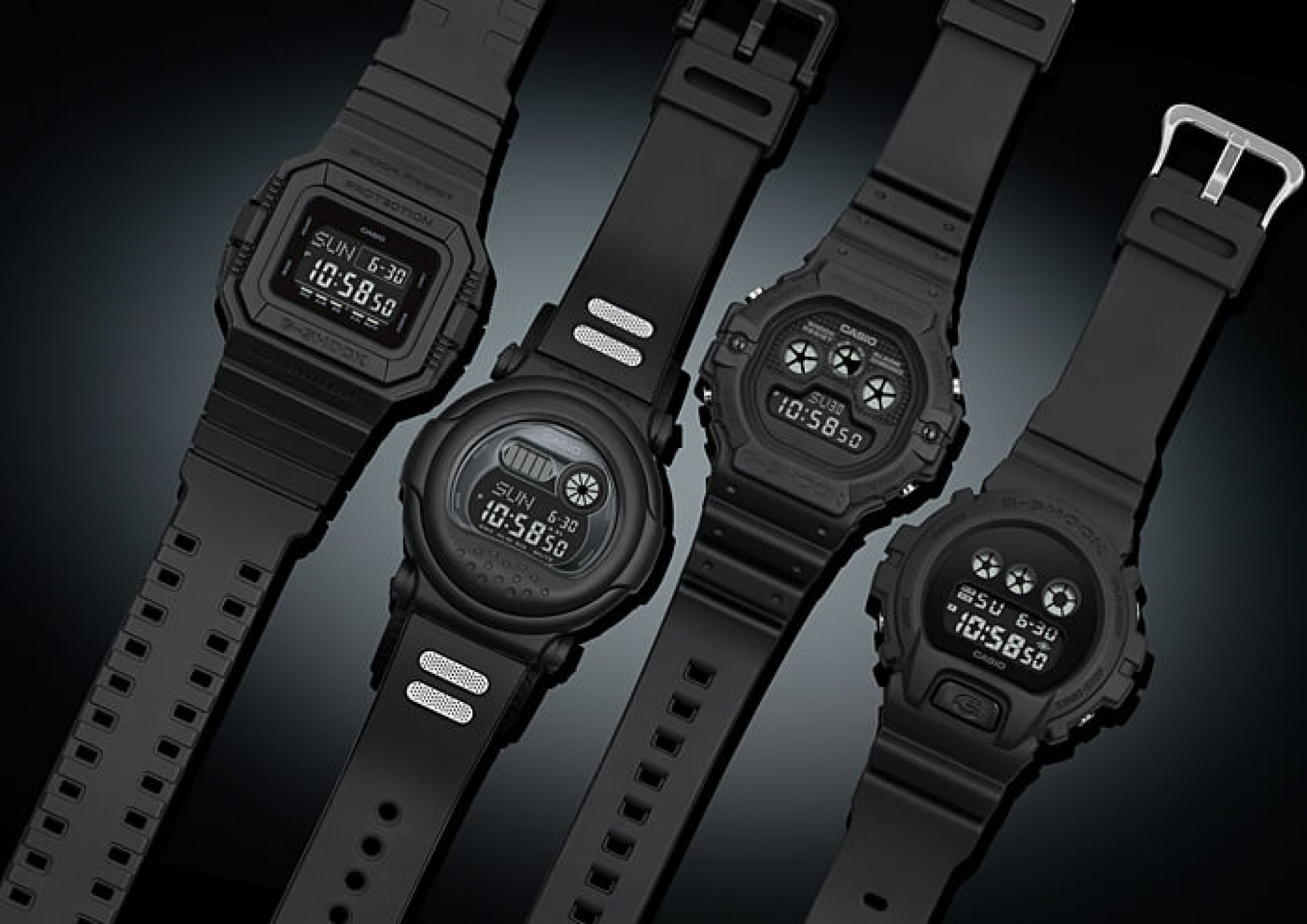 Classic Basic Black G-Shock Series: 4 Retro Digital Watches - G-Central ...