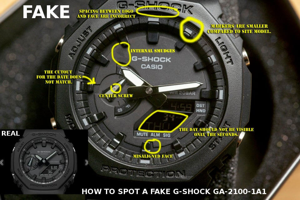 Beware of fake Casio G-Shock GA-2100-1A1