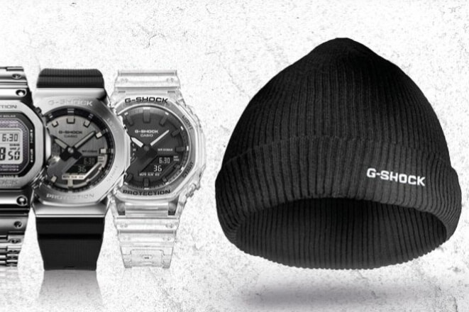 Casio free G-Shock beanie with purchase