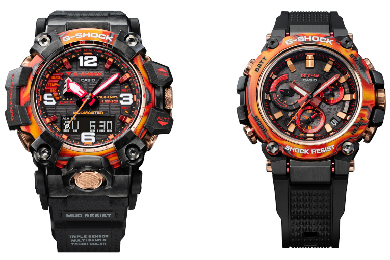 G-Shock Flare Red Series for 40th Anniversary: Mudmaster GWG