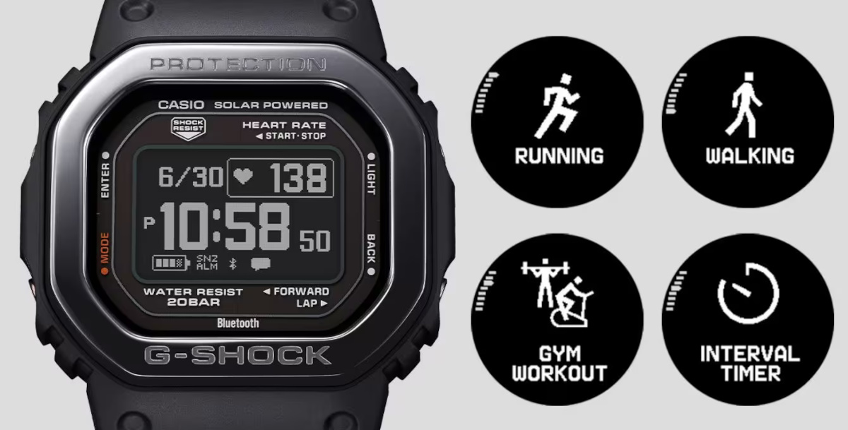 Casio G-SHOCK DW-H5600MB-1JR G-SQUAD Bluetooth Digital Smartwatch