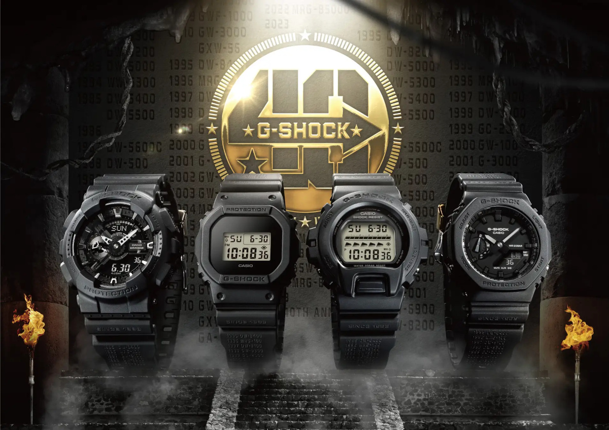 G-Shock Remaster Black Series for 40th includes DW-6640RE-1 (DW- 6600 revival), DWE-5657RE-1 (dual GA-114RE-1A, GA-2140RE-1A