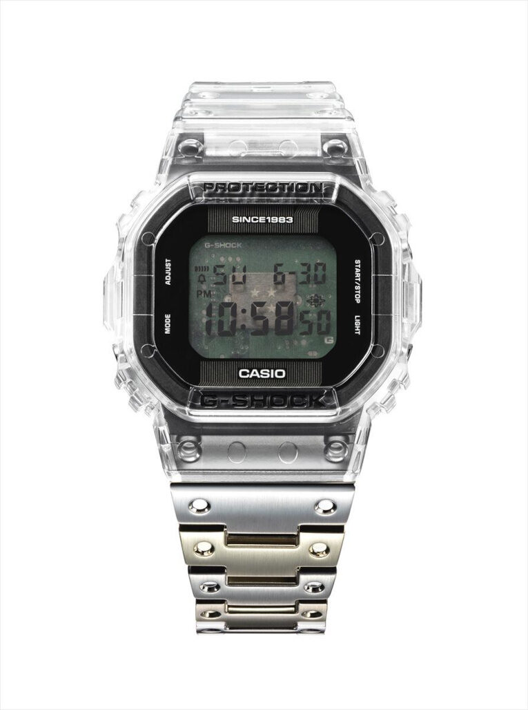 G-Shock Clear Remix Series features transparent components and 