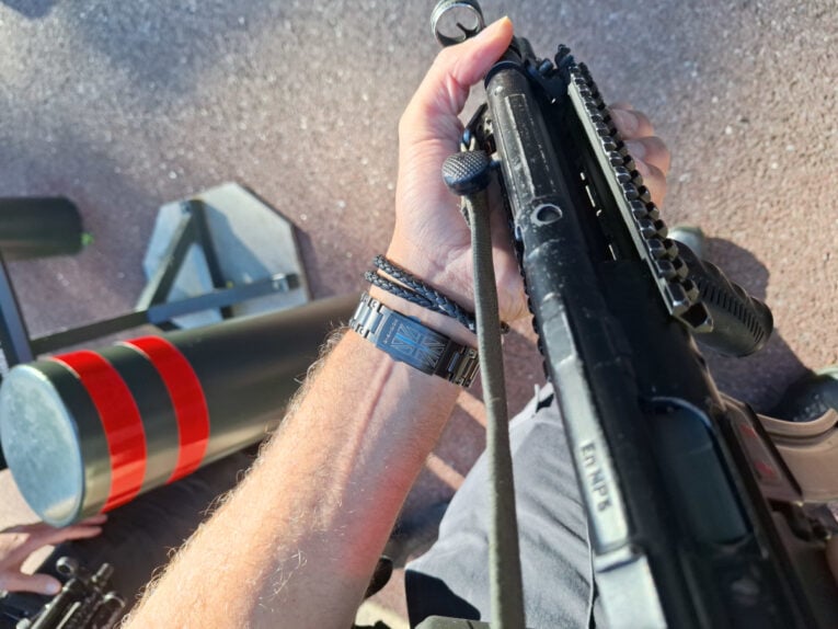 UK Royal Protection Officer wearing G-Shock GM-B2100 with band clasp engraving