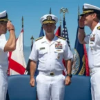 Incoming Commander wears G-Shock DW-6900 at Naval Special Warfare Group 11 change-of-command ceremony Incoming Commander Captain Stephen M. Healey wears a G-Shock DW-6900 watch during the Naval Special Warfare Group 11 change-of-command ceremony